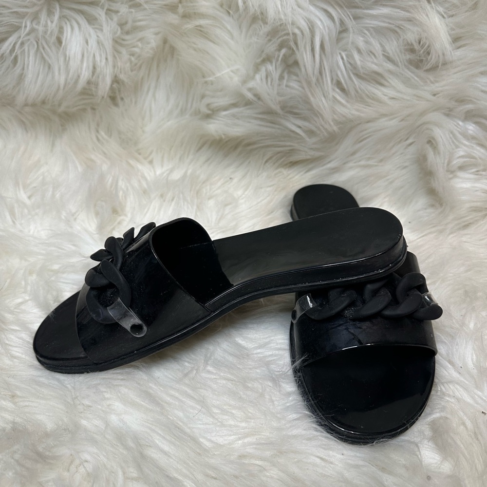 Black Slide Sandals